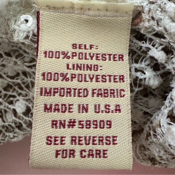 Reba Sequin And Lace Sleeveless Cocktail Dress Made In USA NWOT Large - Picture 8 of 8